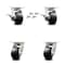 Service Caster 4 Inch Kingpinless Rubber on Steel Wheel Caster Swivel Locks 2 Brakes SCC, 4PK SCC-KP30S420-RSR-SLB-BSL-2-BSL-2 - alternate 1